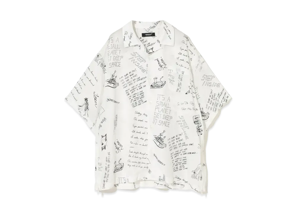 UNDERCOVER Rayon Open Collar Shirt "White"