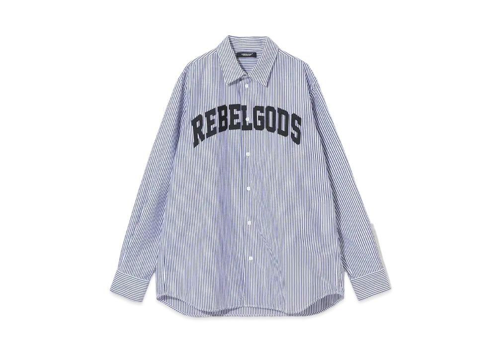 UNDERCOVER Striped Cotton Shirt "Navy"