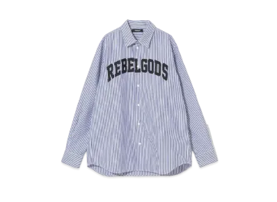 UNDERCOVER Striped Cotton Shirt "Navy"