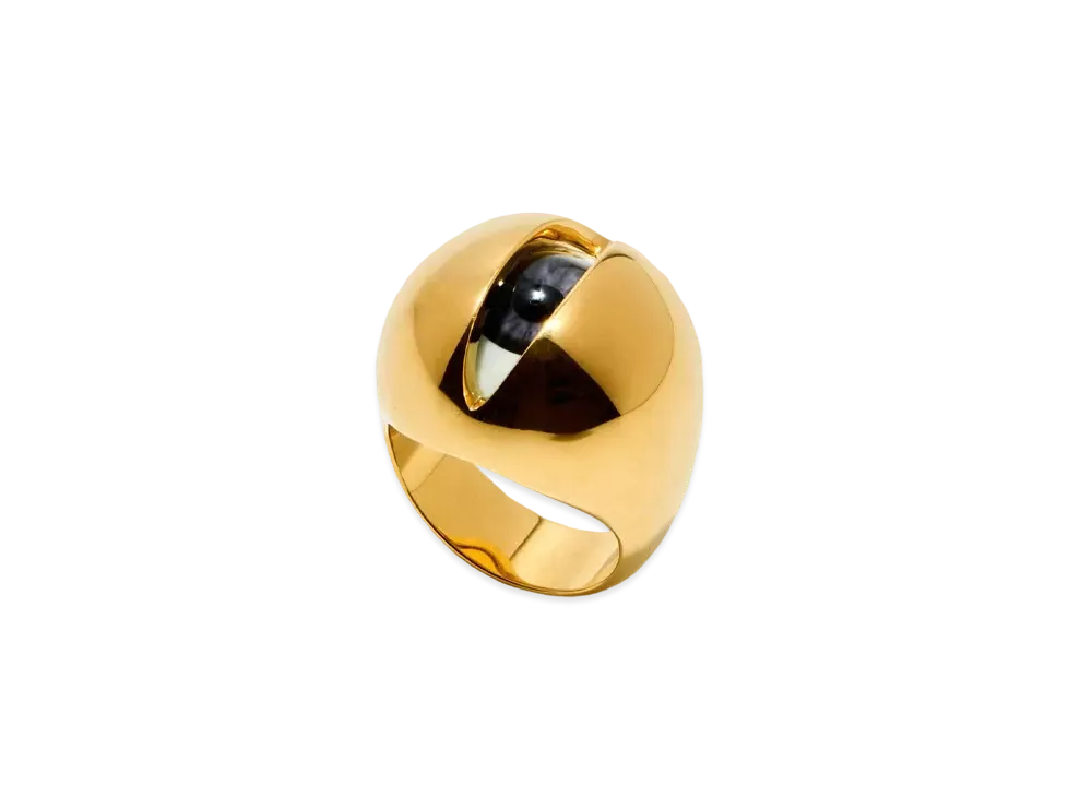 UNDERCOVER Eye Motif Silver Ring "Gold"