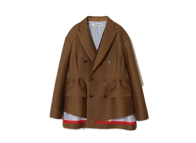 UNDERCOVER Wool Blend Double Jacket "Brown"