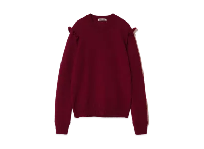 UNDERCOVER Wool Frill Pullover Knit "Bordeaux"