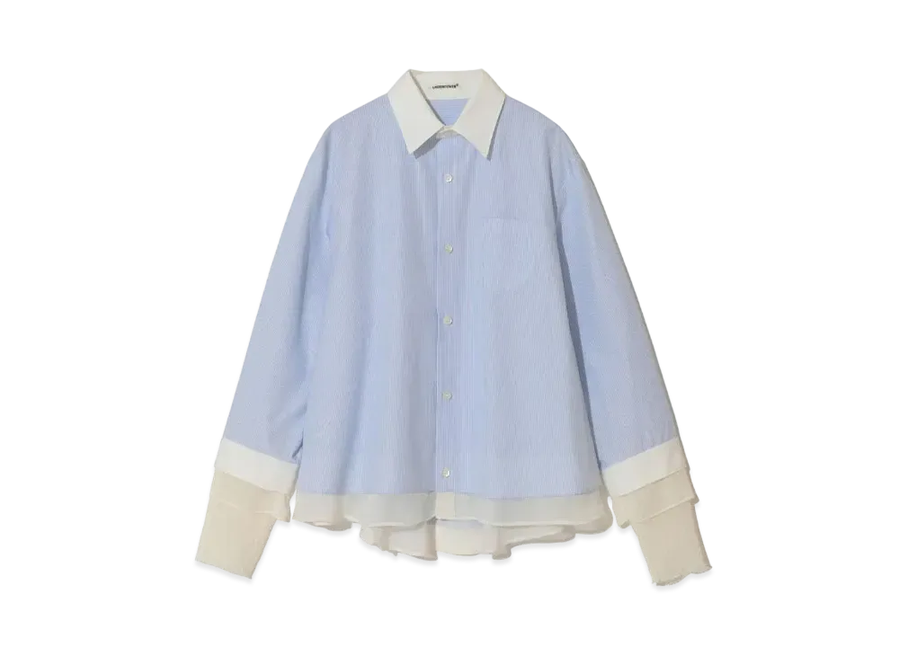 UNDERCOVER Cotton Flare Shirt "Blue ST"