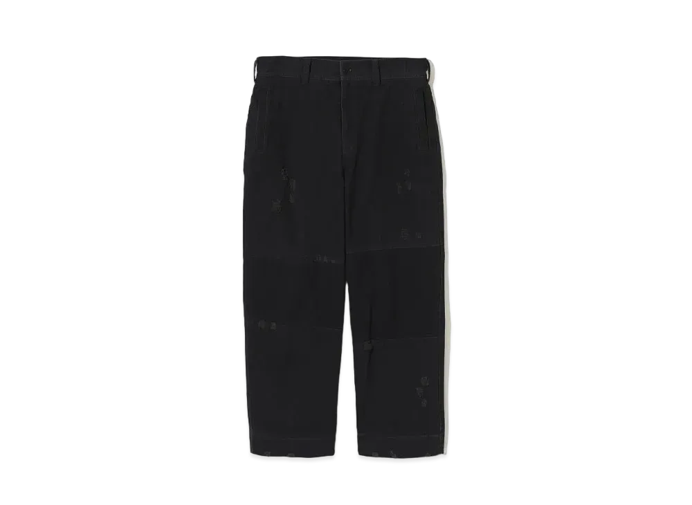 UNDERCOVER Cotton Twill Switching Pants "Black"