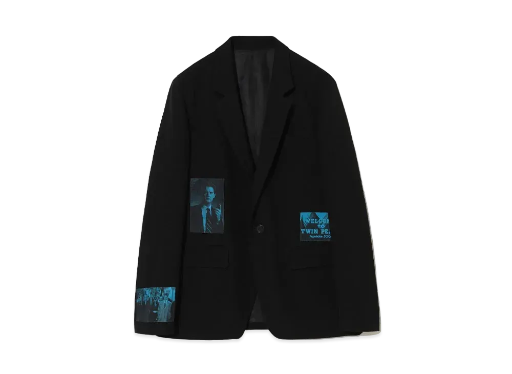 アンダーカバー ツインピークス ウールワンボタンジャケット "ブラック"
