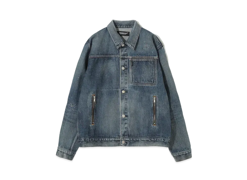 UNDERCOVER Used Distressed Denim Jacket "Light Blue Indigo"