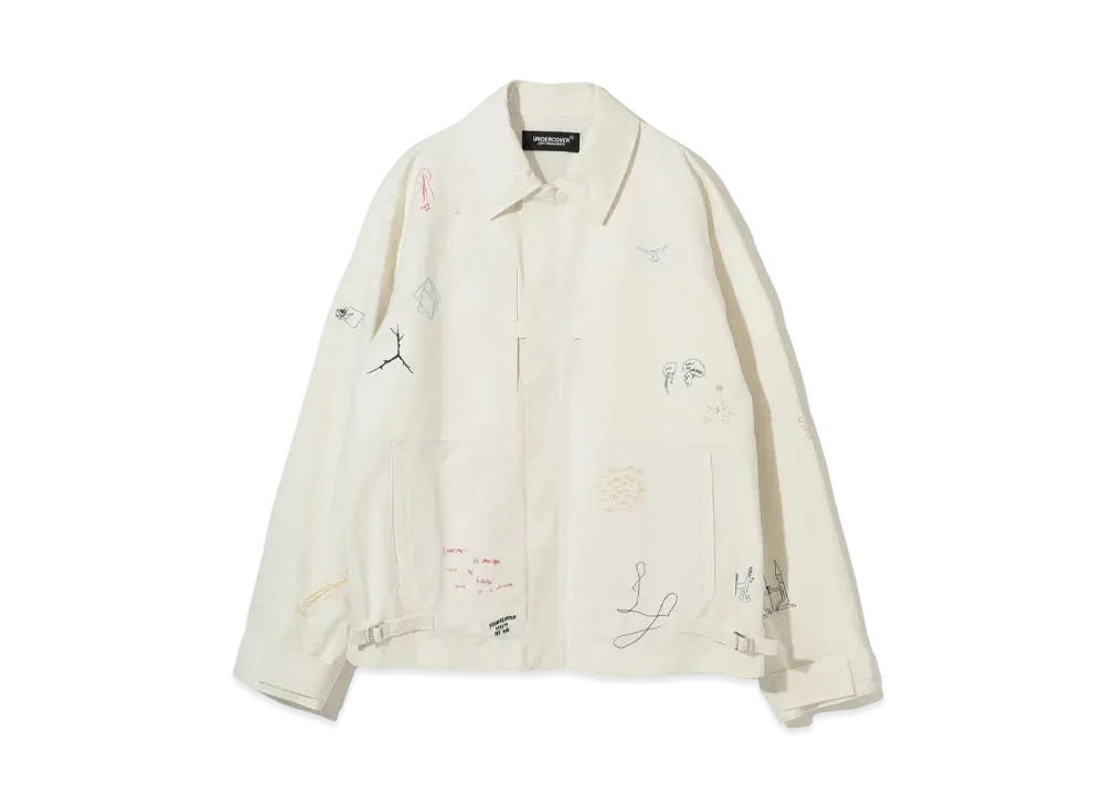 UNDERCOVER Cotton Zip-Up Blouson "Off White"