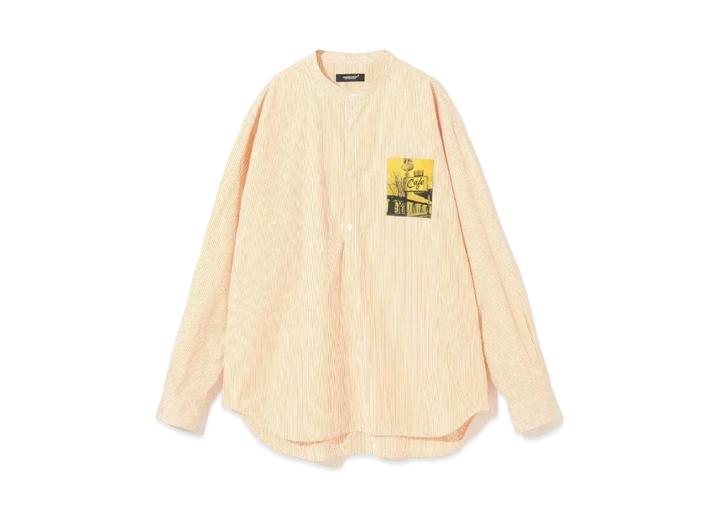 UNDERCOVER Twin Peaks Cotton Stand Collar Shirt "Yellow"
