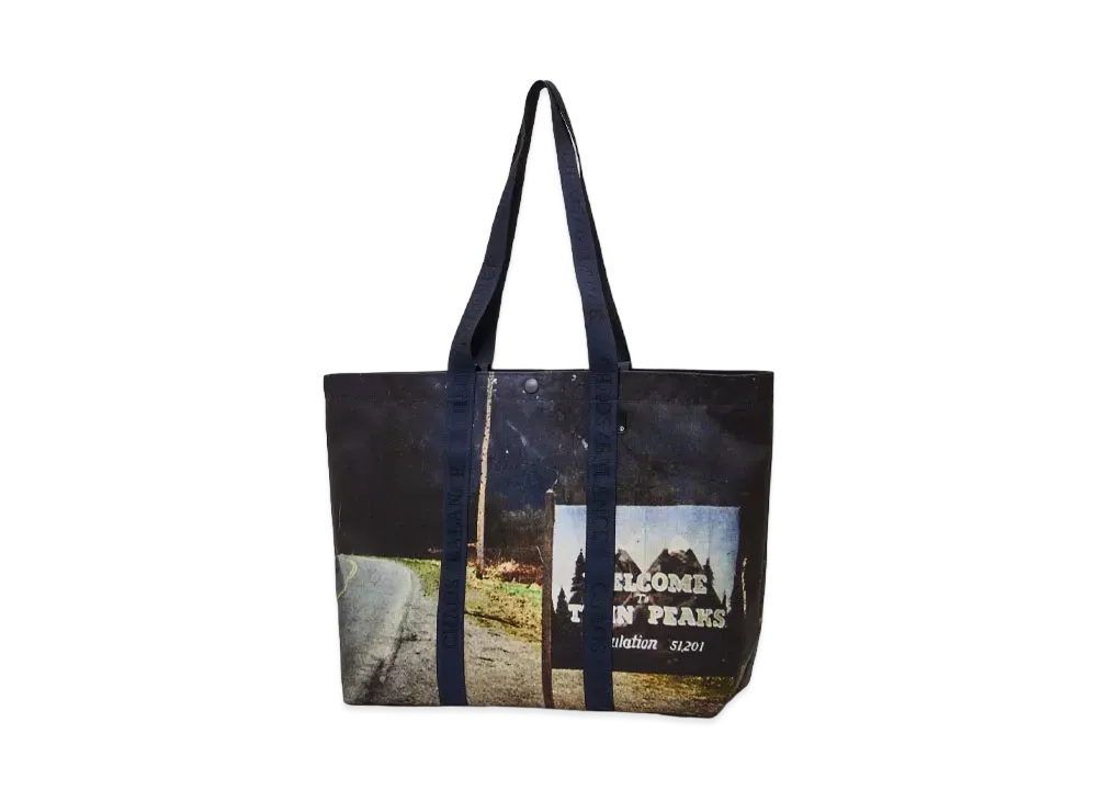 UNDERCOVER Twin Peaks 2Way Polyester Tote Bag "Navy Base"