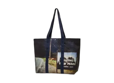 UNDERCOVER Twin Peaks 2Way Polyester Tote Bag "Navy Base"