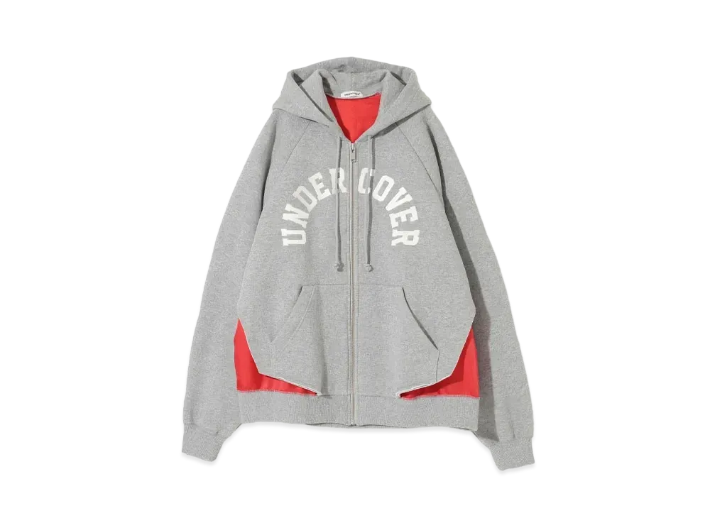 UNDERCOVER Cotton Fleece Zip-Up Hoodie "Top Gray"
