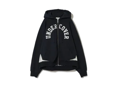 UNDERCOVER Cotton Fleece Zip-Up Hoodie "Navy"