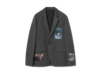 UNDERCOVER Twin Peaks Polyester Wool Jacket "T.Charcoal"