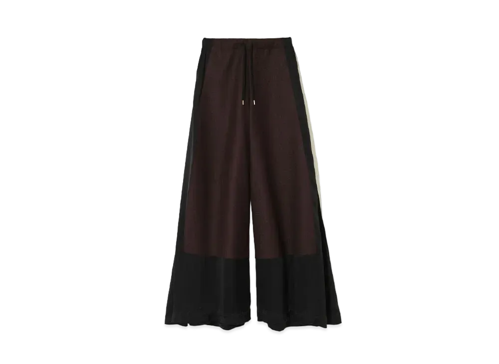 UNDERCOVER Satin-Trimmed Wool Pants "Dark Brown"