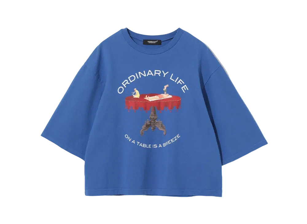 UNDERCOVER Cotton Wide Short T-Shirt "Blue"