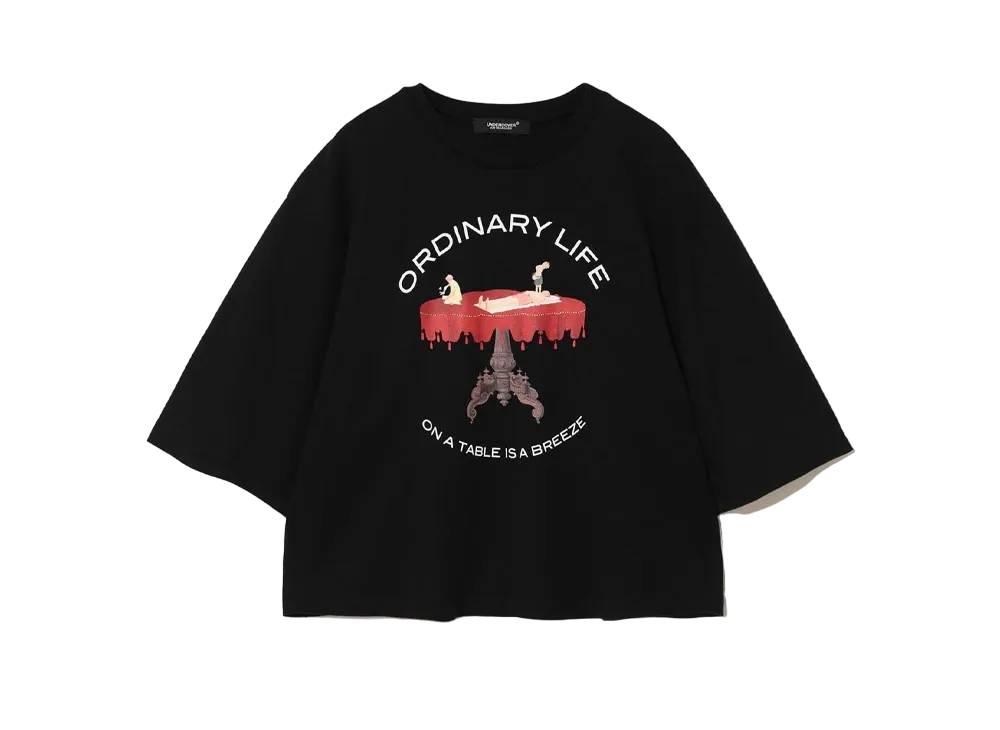 UNDERCOVER Cotton Wide Short T-Shirt "Black"