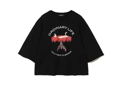 UNDERCOVER Cotton Wide Short T-Shirt "Black"