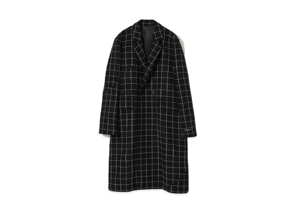 UNDERCOVER Wool Nylon Chester Coat "Black"