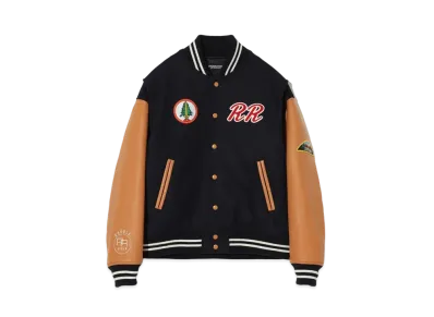 UNDERCOVER Twin Peaks Wool Nylon Stadium Jacket "Navy"