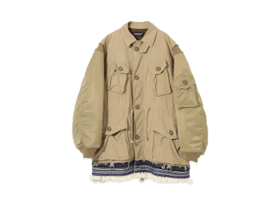 UNDERCOVER MA-1 Sleeve Military Jacket "Beige"