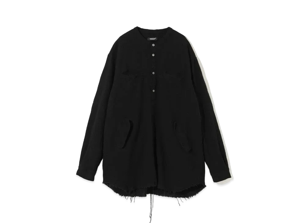 UNDERCOVER Wool Shrunken Pullover Shirt "Black"