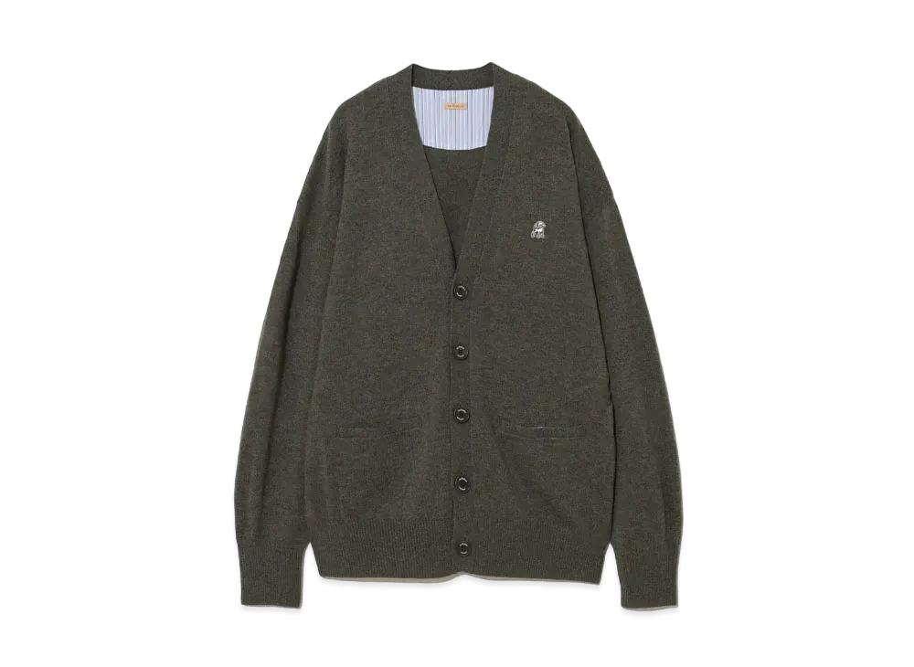 UNDERCOVER Cashmere Blend Wool Knit Cardigan "Top Khaki"