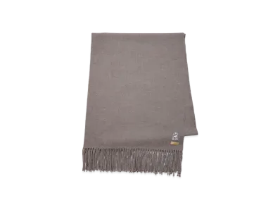 UNDERCOVER Cashmere Fringe Stole "Light Gray Brown"