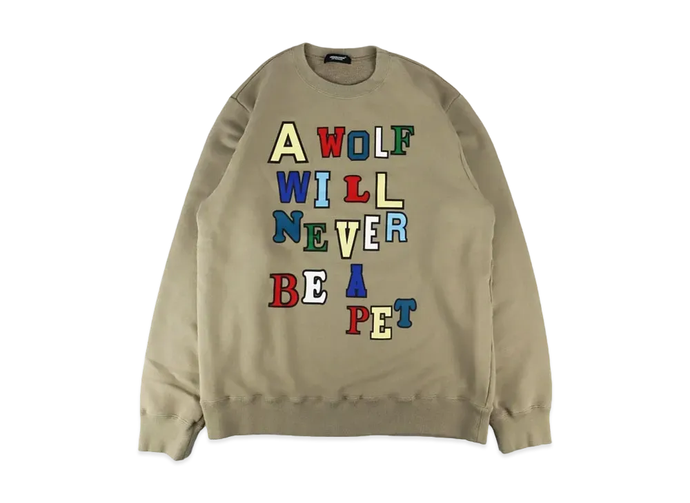 UNDERCOVER Sweat A Wolf Will Never Be A Pet "Beige"