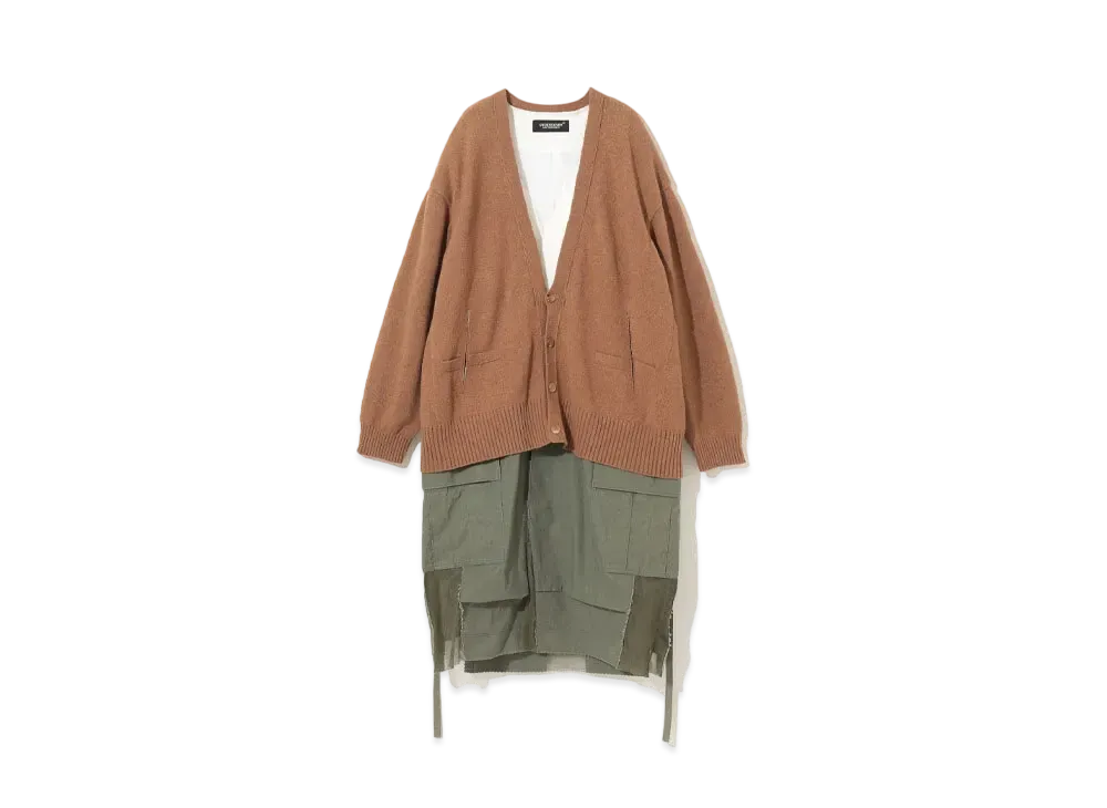 UNDERCOVER Angora Blend Wool Cardigan "Beige"