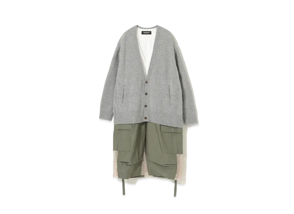 UNDERCOVER Angora Blend Wool Cardigan "Gray"