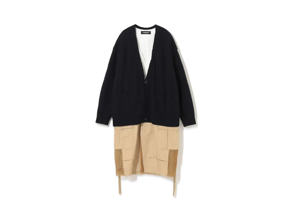 UNDERCOVER Angora Blend Wool Cardigan "Black"