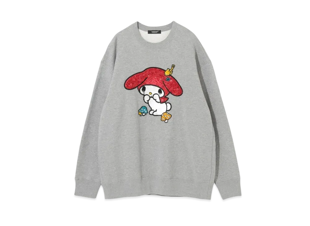 UNDERCOVER x SANRIO Sequins Big Sweatshirt My Melody "Top Gray"