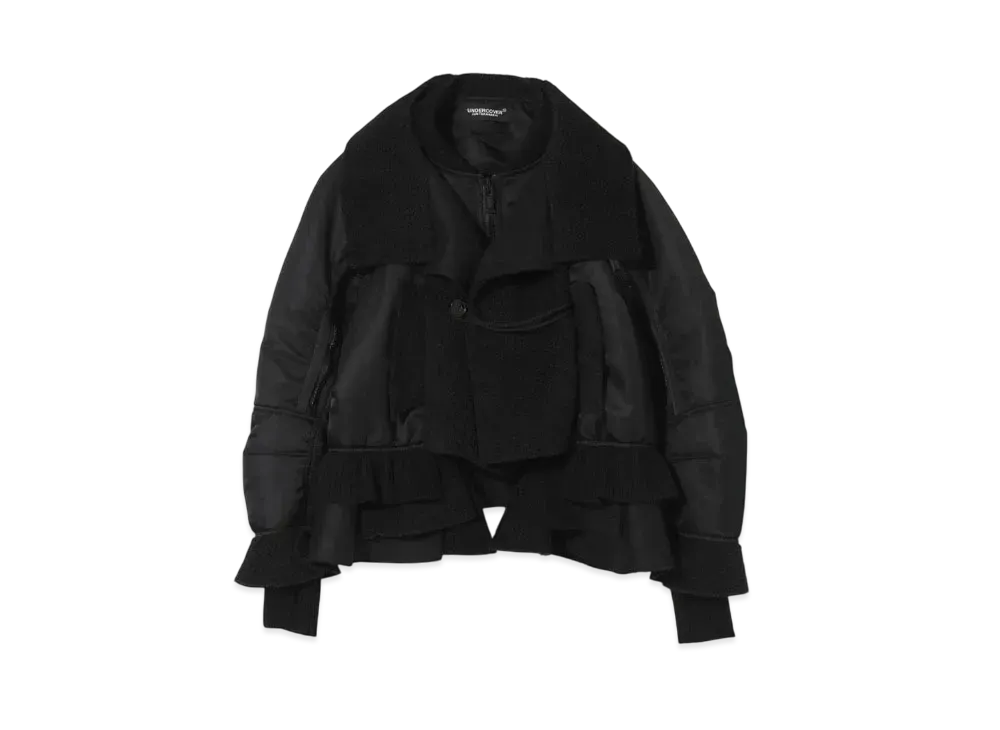 UNDERCOVER Wake Mouton Mix Ma-1 Jacket "Black"