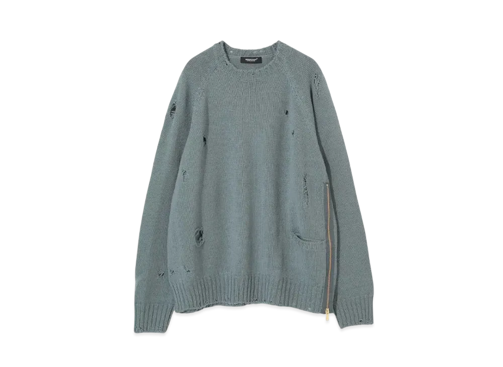 UNDERCOVER Wool Knit Pullover "Gray Blue"