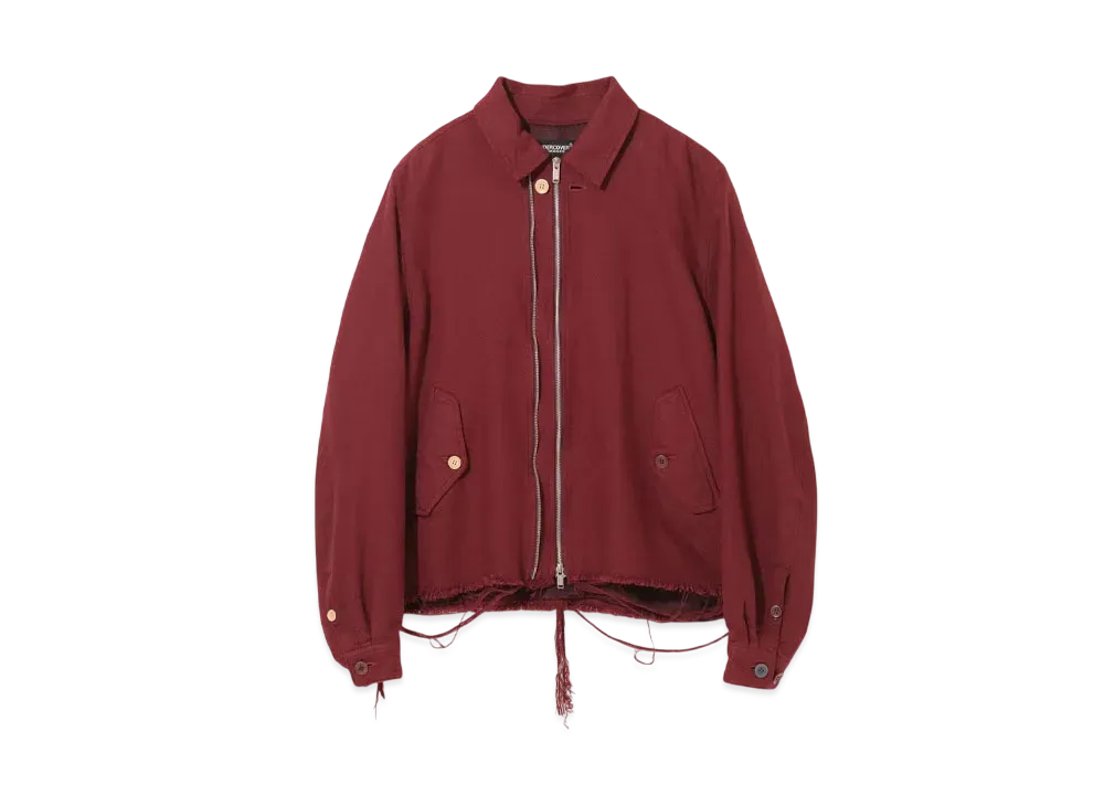 UNDERCOVER Cotton zip-up blouson "Bordeaux"
