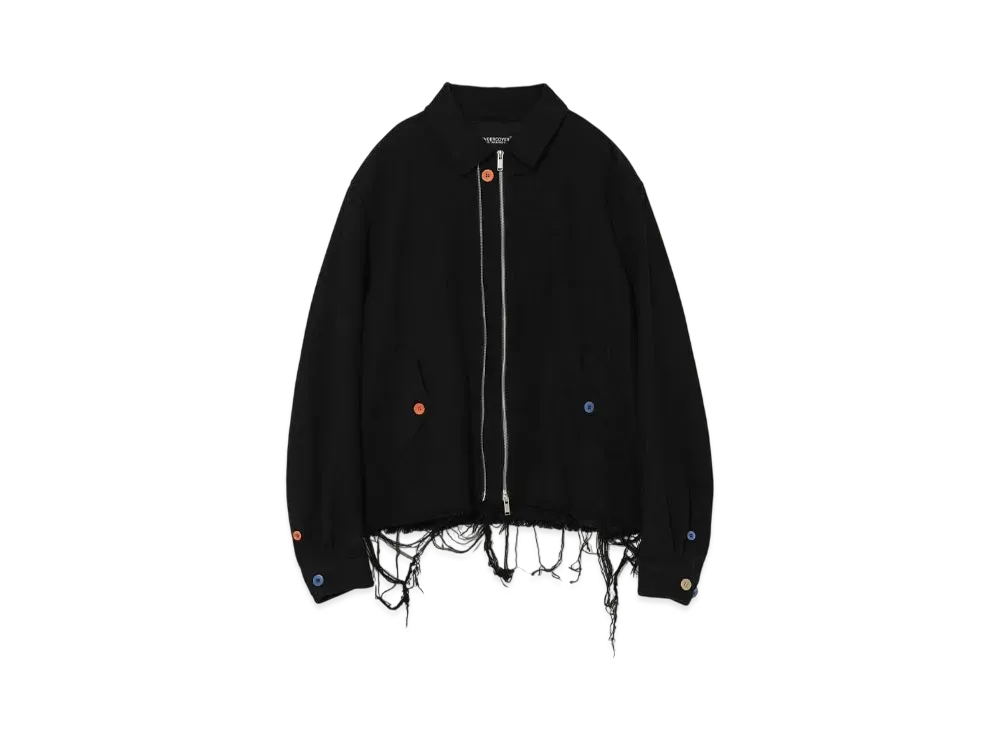 UNDERCOVER Cotton zip-up blouson "Black"