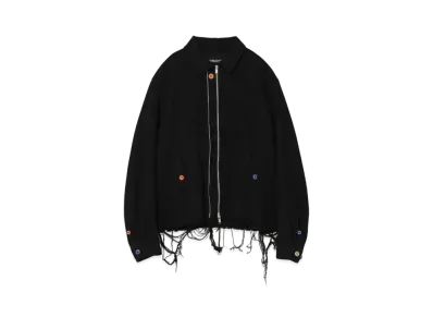 UNDERCOVER Cotton zip-up blouson "Black"