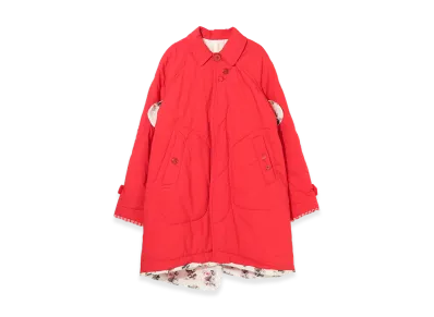 UNDERCOVER Cotton Padded Balmacaan Coat "Red"