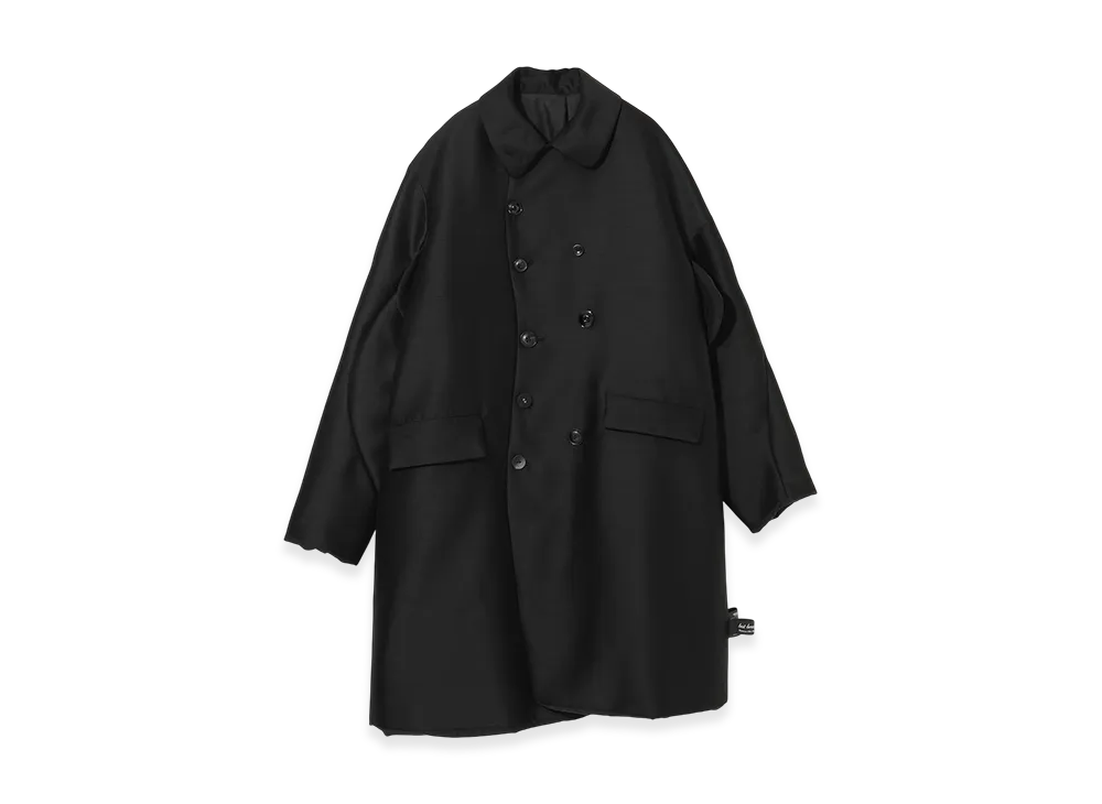 UNDERCOVER Silk Blend Wool Padded Coat "Black"