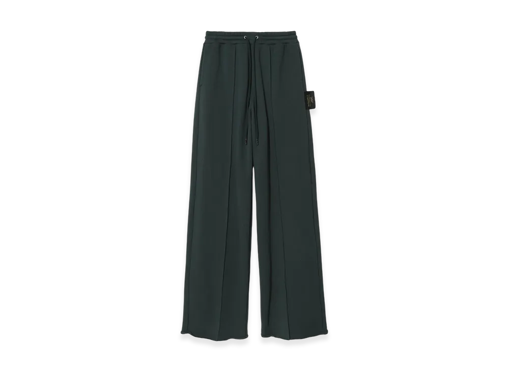 UNDERCOVER Cotton French Terry Pintuck Slacks "Dark Green"