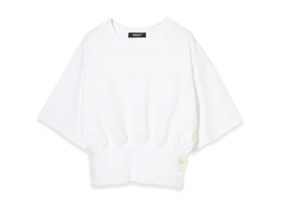 UNDERCOVER Cotton Wide Sleeve Cut & Sewn "White"