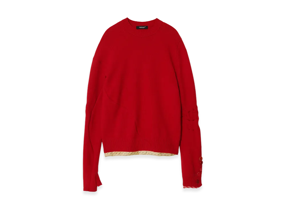 UNDERCOVER Angora Blend Wool Crewneck Knit "Red"