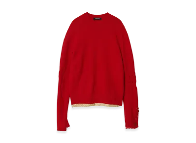UNDERCOVER Angora Blend Wool Crewneck Knit "Red"