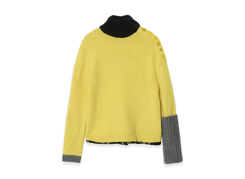 UNDERCOVER Cashmere Mohair Mix Knit Pullover "Yellow"