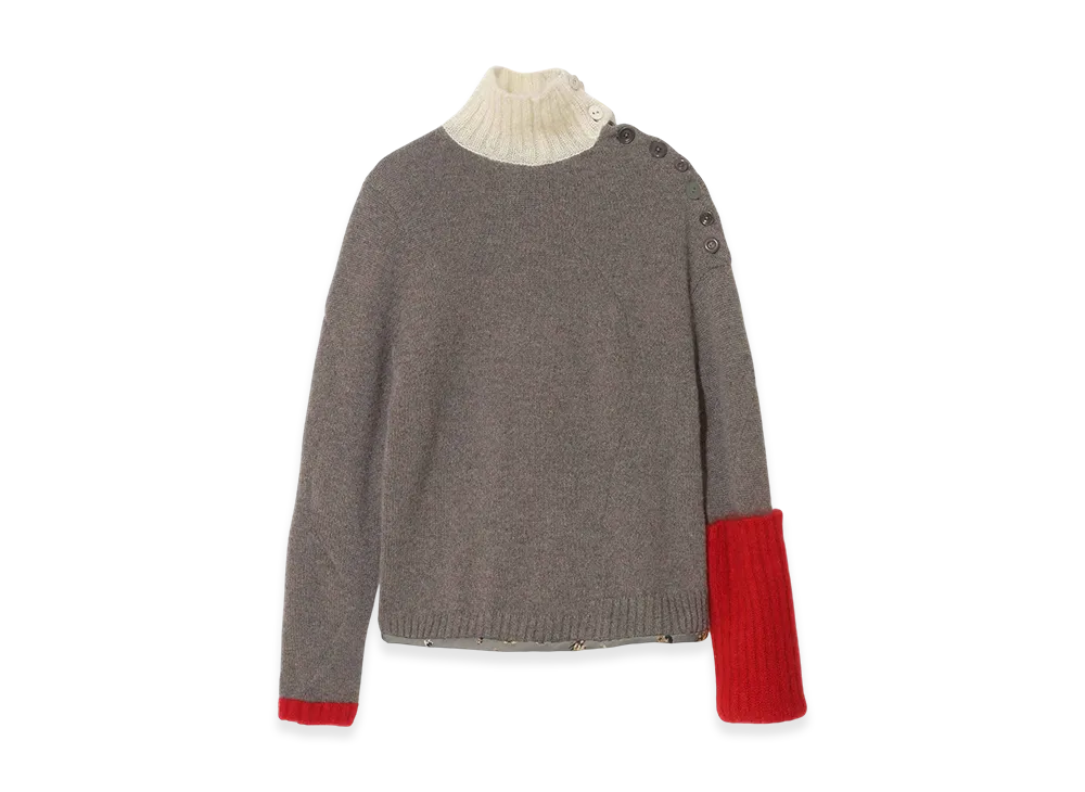 UNDERCOVER Cashmere Mohair Mix Knit Pullover "Top Gray"