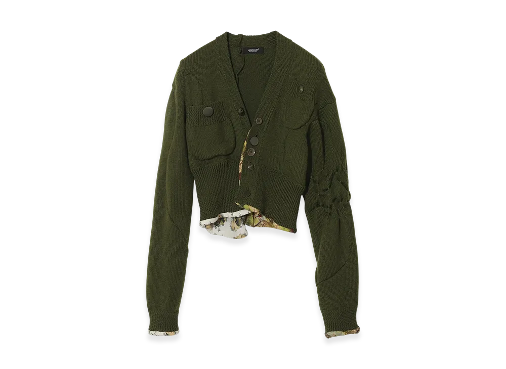 UNDERCOVER Wool Short Cardigan "Khaki"