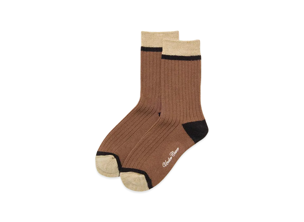 UNDERCOVER Acrylic Ribbed Socks "Brown"