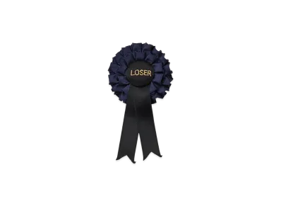 UNDERCOVER Embroidered Silk Rosette "Black"