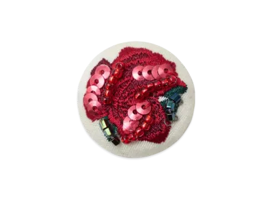 UNDERCOVER Wool Silk Fabric Badge "White"