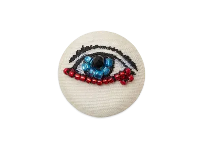 UNDERCOVER Silk Fabric Badge "White"